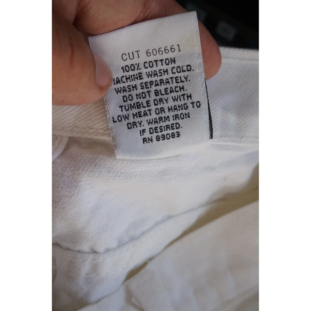 L.E.I.‎ Denim Shorts Cotton Vintage 90s minimalist High Waisted White Size 9
